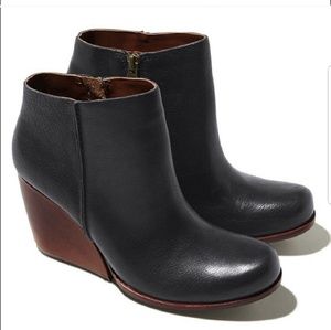 Kork-Ease Patrina black leather ankle boots